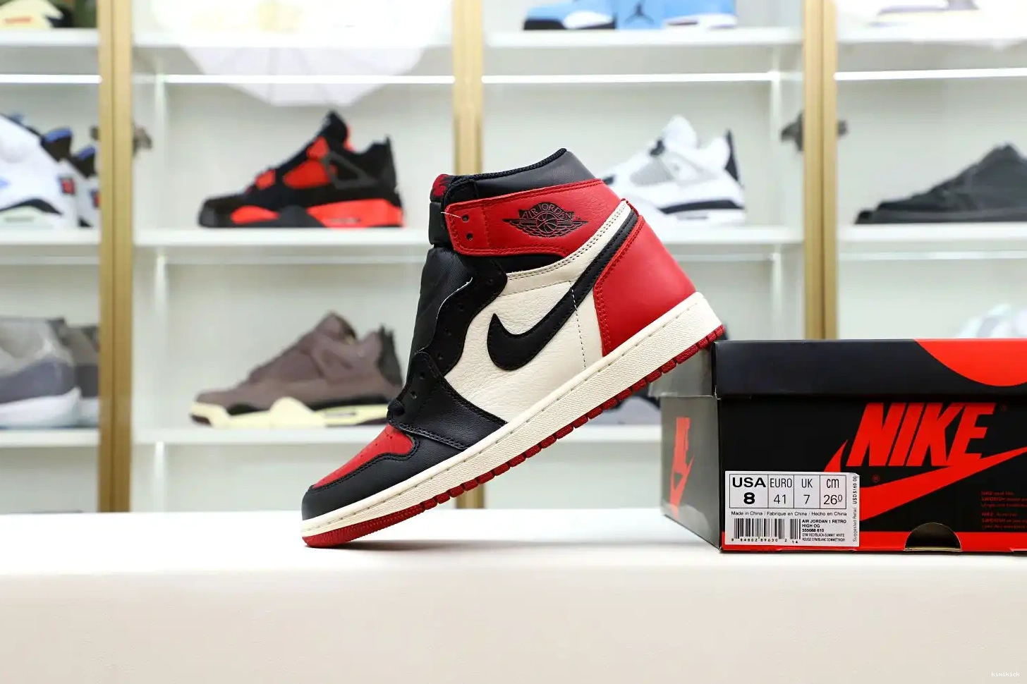'BRED RETRO Kimikick AIR OG 1 JORDAN TOE' HIGH 0527